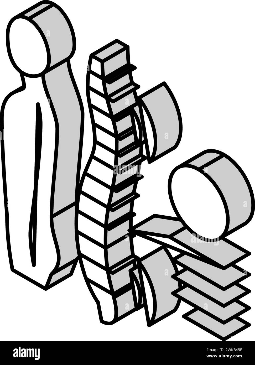 spondyloarthropathies problème de santé illustration vectorielle d'icône isométrique Illustration de Vecteur