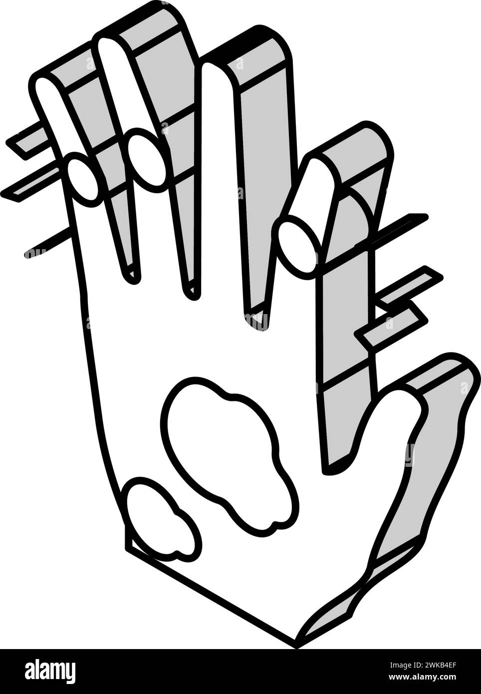 arthrite psoriasique problème de santé de peau illustration vectorielle d'icône isométrique Illustration de Vecteur