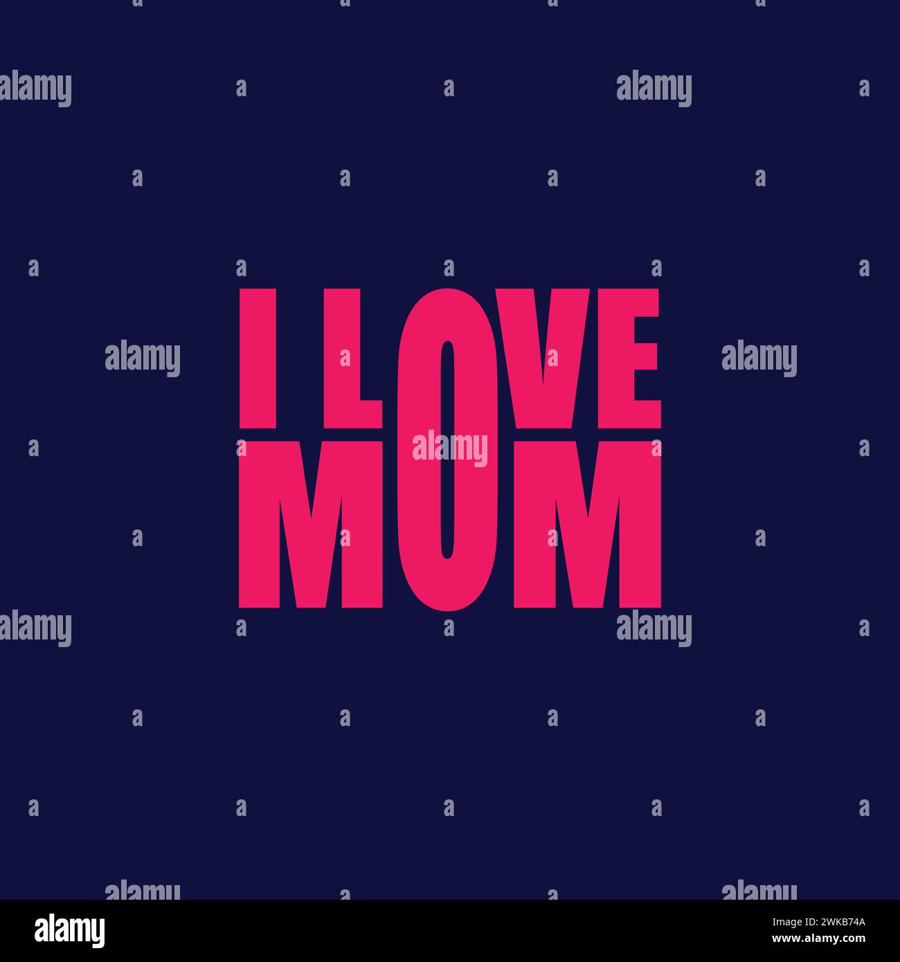 J'aime le logo de lettrage de maman pour t-shirt de jour des mères, bannière, affiche, illustration vectorielle de carte de voeux. Illustration de Vecteur