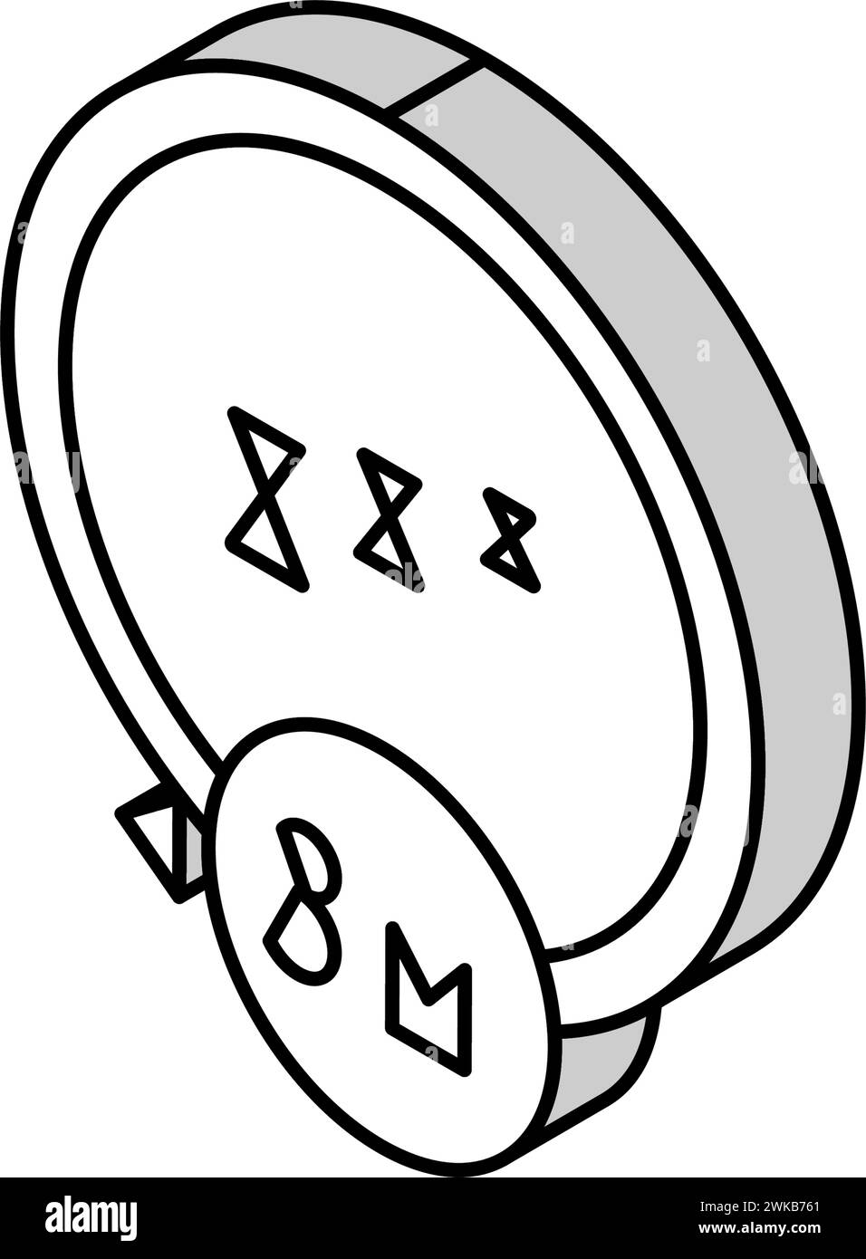 illustration vectorielle d'icône isométrique d'insomnie à court terme Illustration de Vecteur