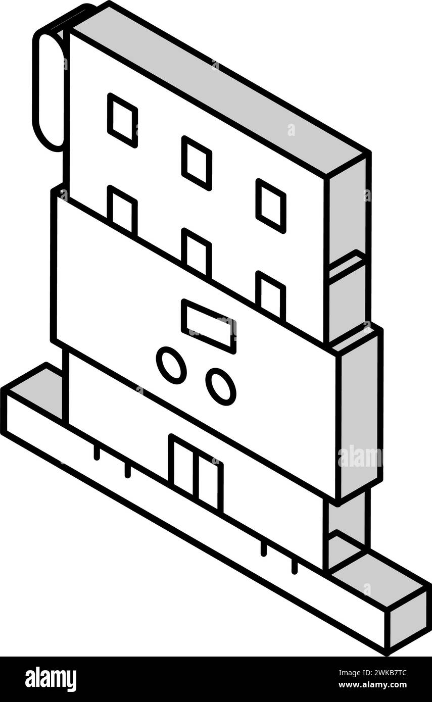 illustration vectorielle d'icône isométrique de bâtiment de club Illustration de Vecteur