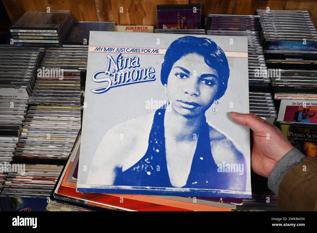 Album LP : Nina Simone - mon bébé se soucie juste de moi Banque D'Images