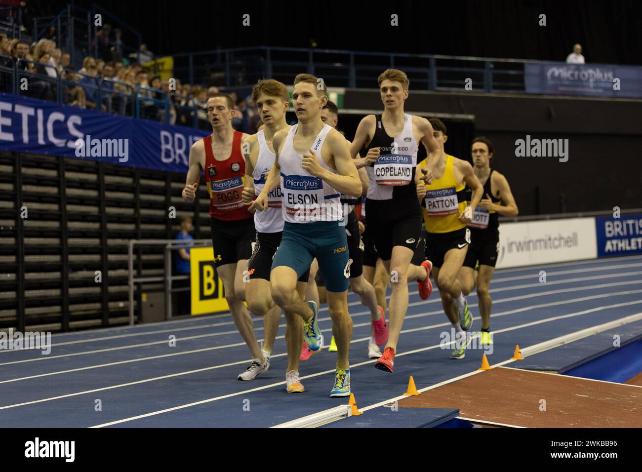 Birmingham, 18 février 2024, finale du 1500m Men, crédit : Aaron Badkin/Alamy Live News Banque D'Images