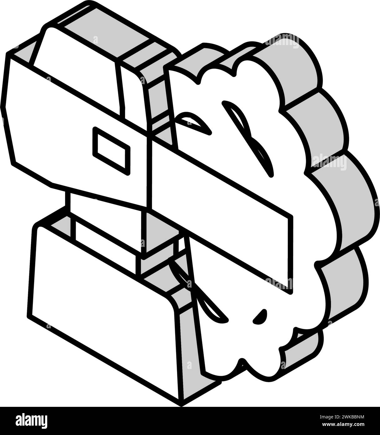 buée contre les parasites volants illustration vectorielle d'icône isométrique Illustration de Vecteur