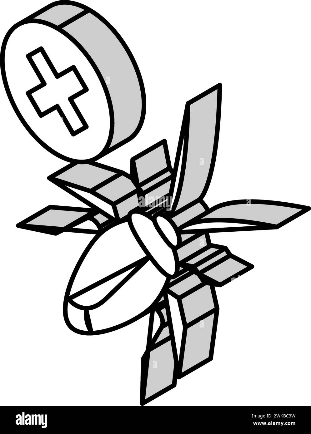 illustration vectorielle d'icône isométrique de contrôle de cafard Illustration de Vecteur