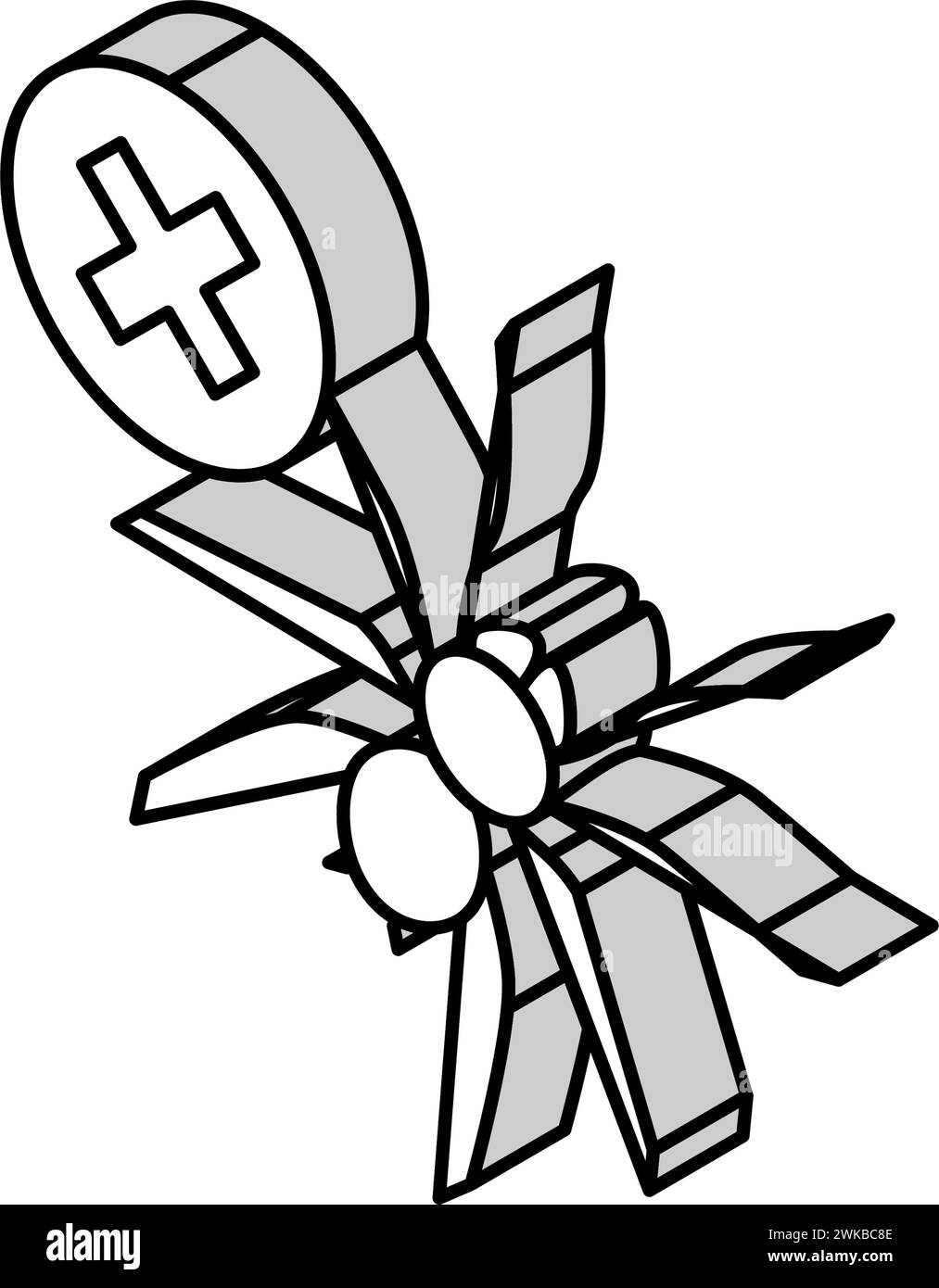 illustration vectorielle d'icône isométrique de contrôle d'araignée Illustration de Vecteur