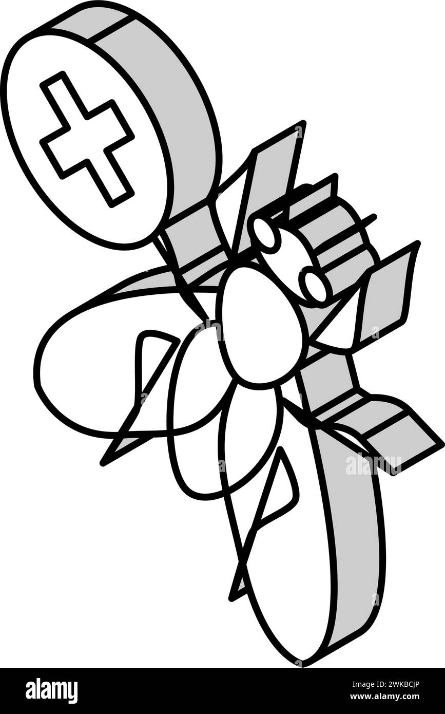 illustration vectorielle d'icône isométrique de contrôle de mouche Illustration de Vecteur