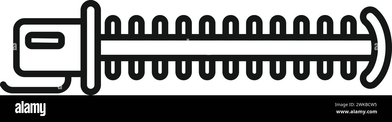 Vecteur de contour d'icône de dispositif de coupe électrique. Coupe d'arbres. Haies de pelouse Illustration de Vecteur