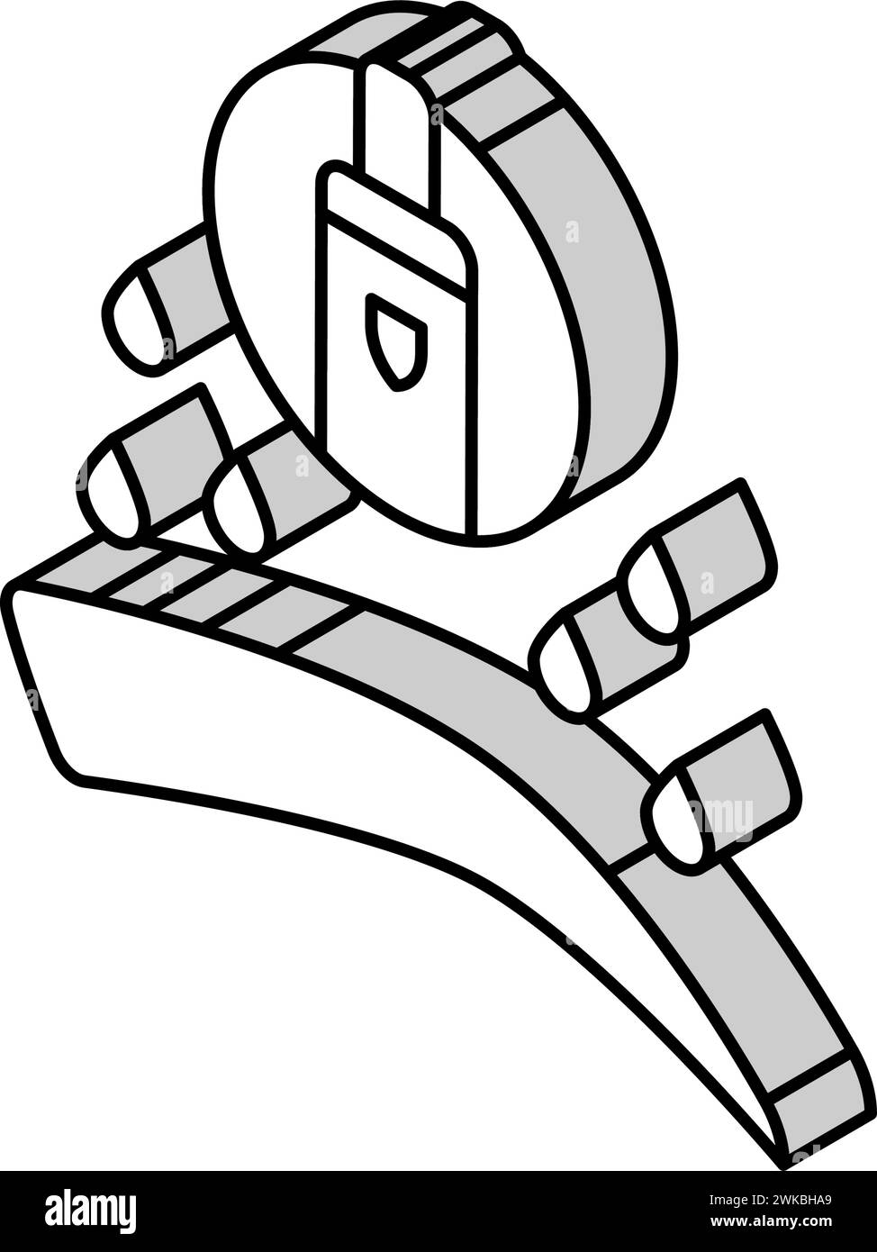 illustration vectorielle d'icône isométrique de sourcil imperméable Illustration de Vecteur