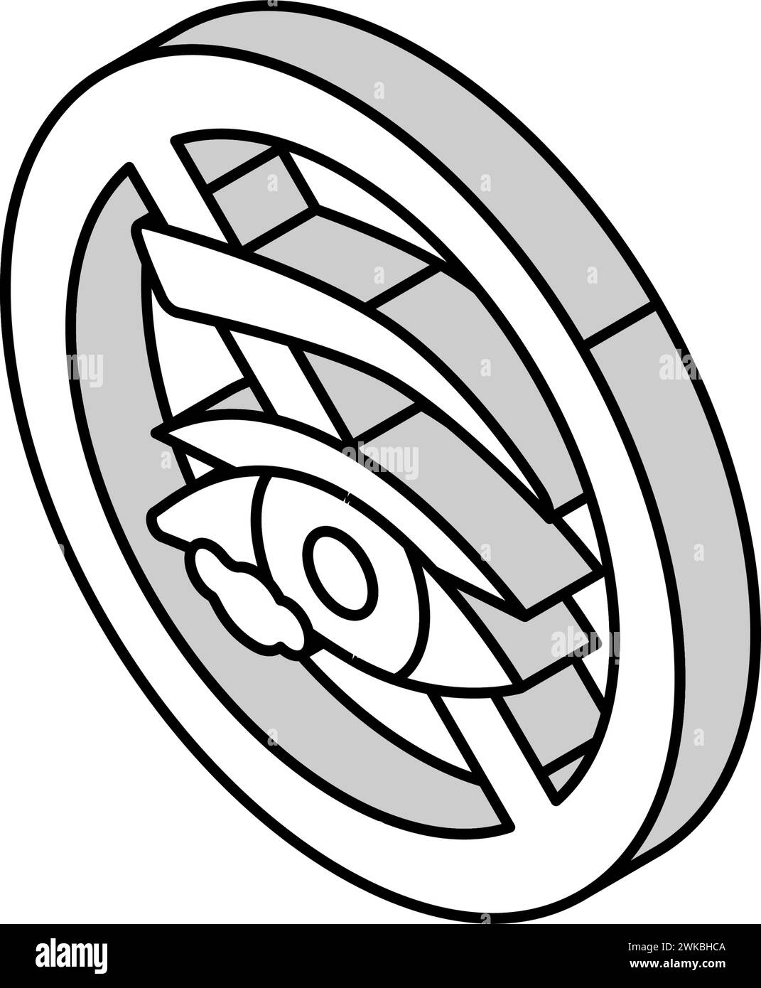 illustration vectorielle d'icône isométrique de maladie oculaire Illustration de Vecteur