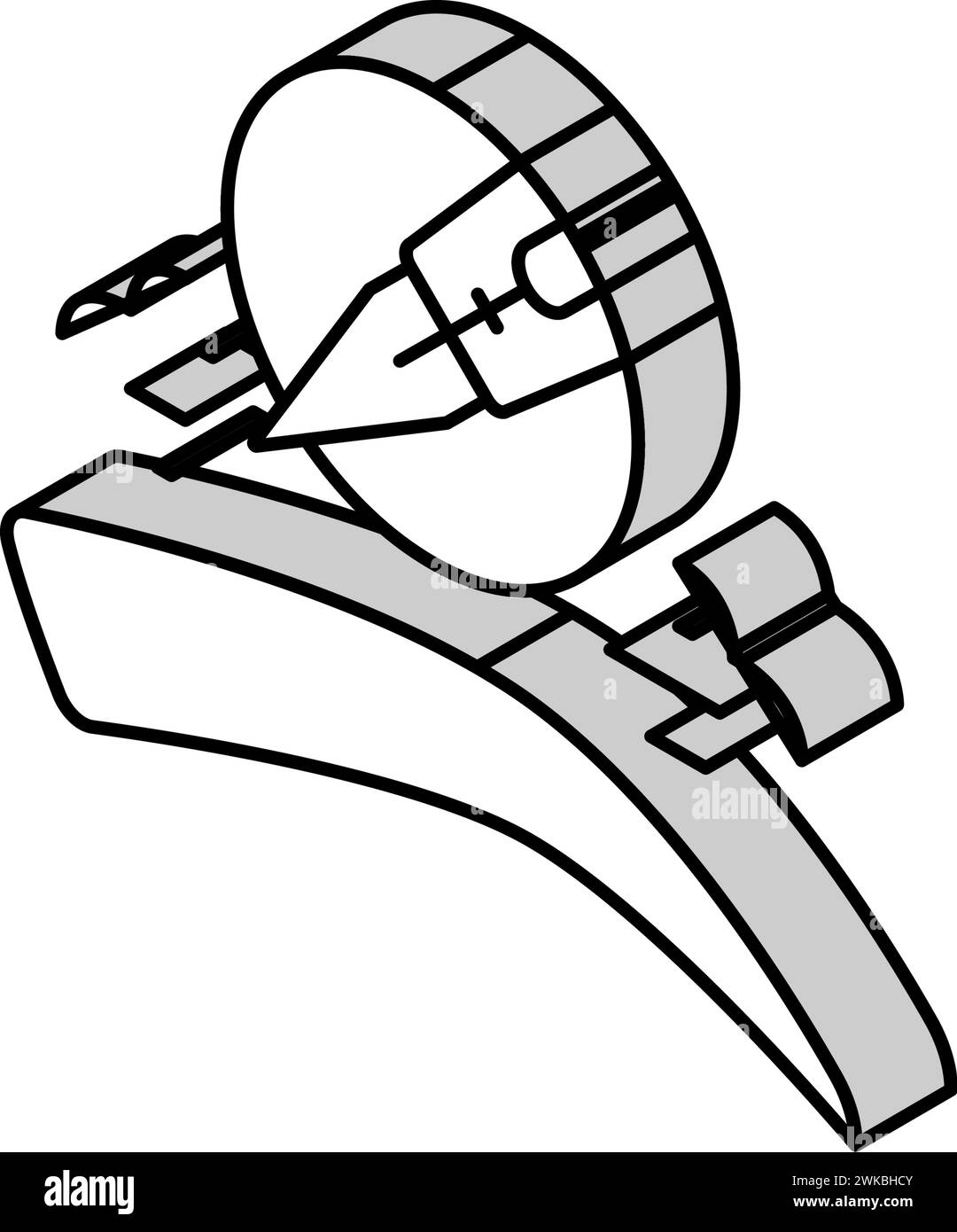 illustration vectorielle d'icône isométrique de sourcils de poudre Illustration de Vecteur