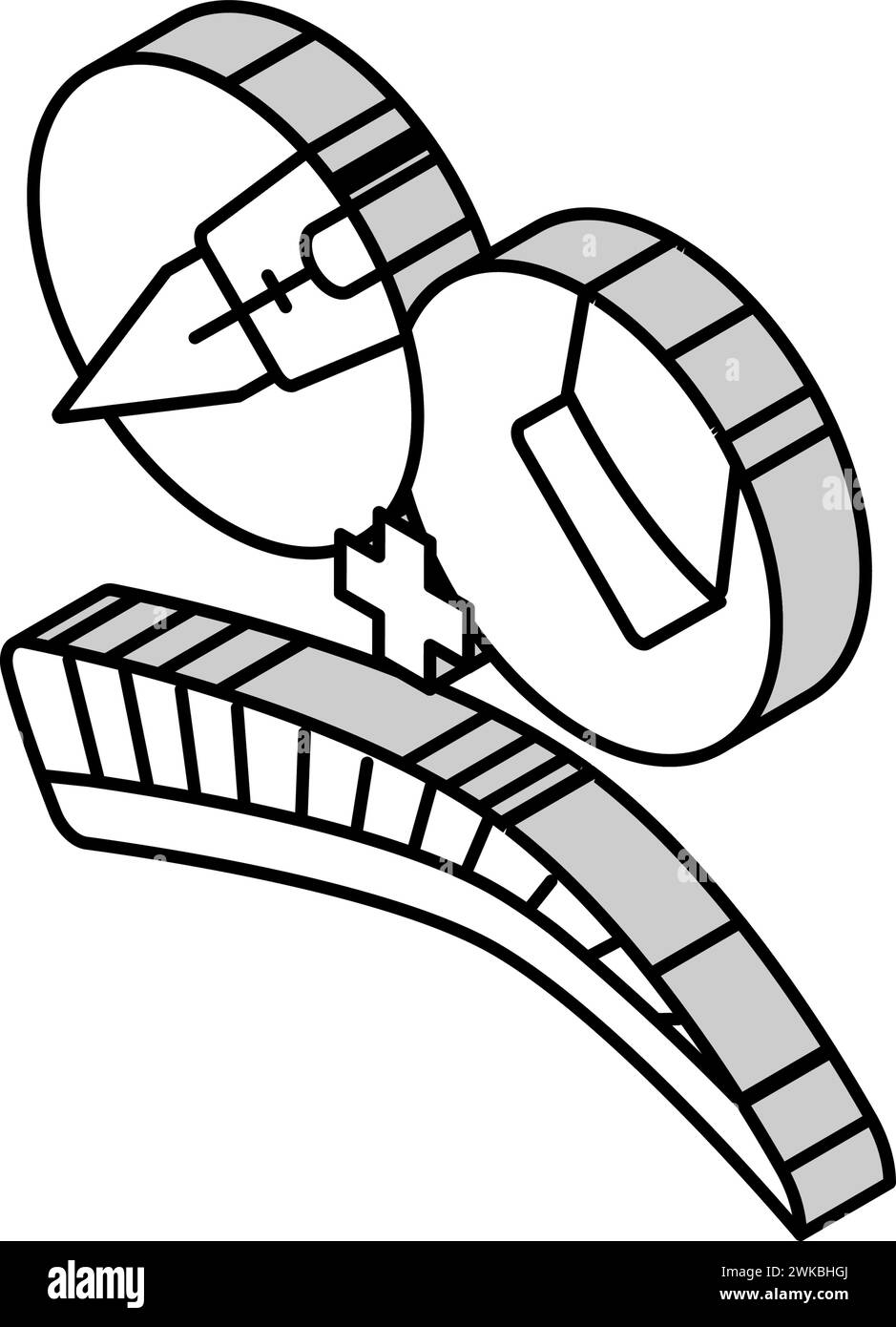 illustration vectorielle d'icône isométrique de sourcils combo Illustration de Vecteur