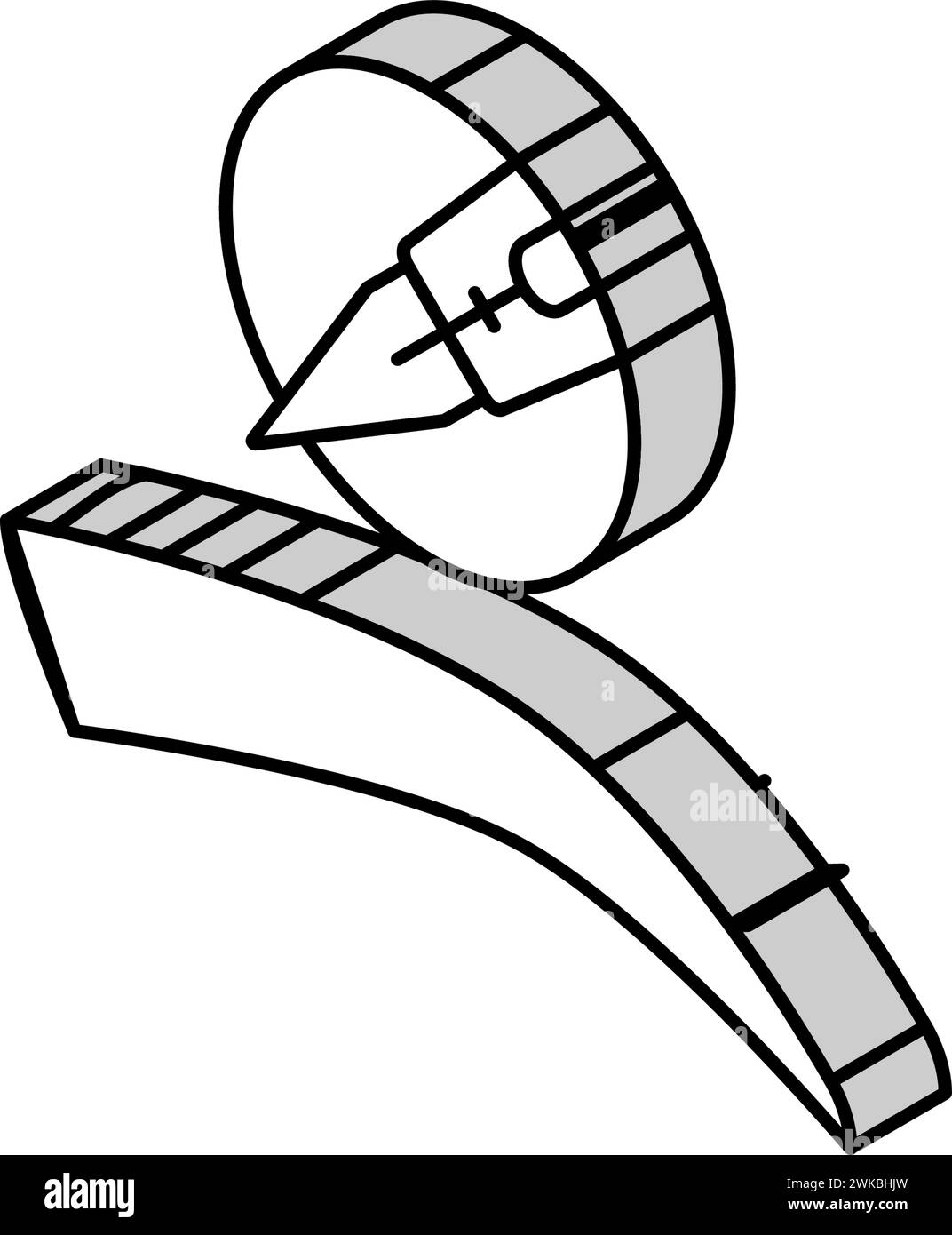 illustration vectorielle d'icône isométrique nano sourcils Illustration de Vecteur