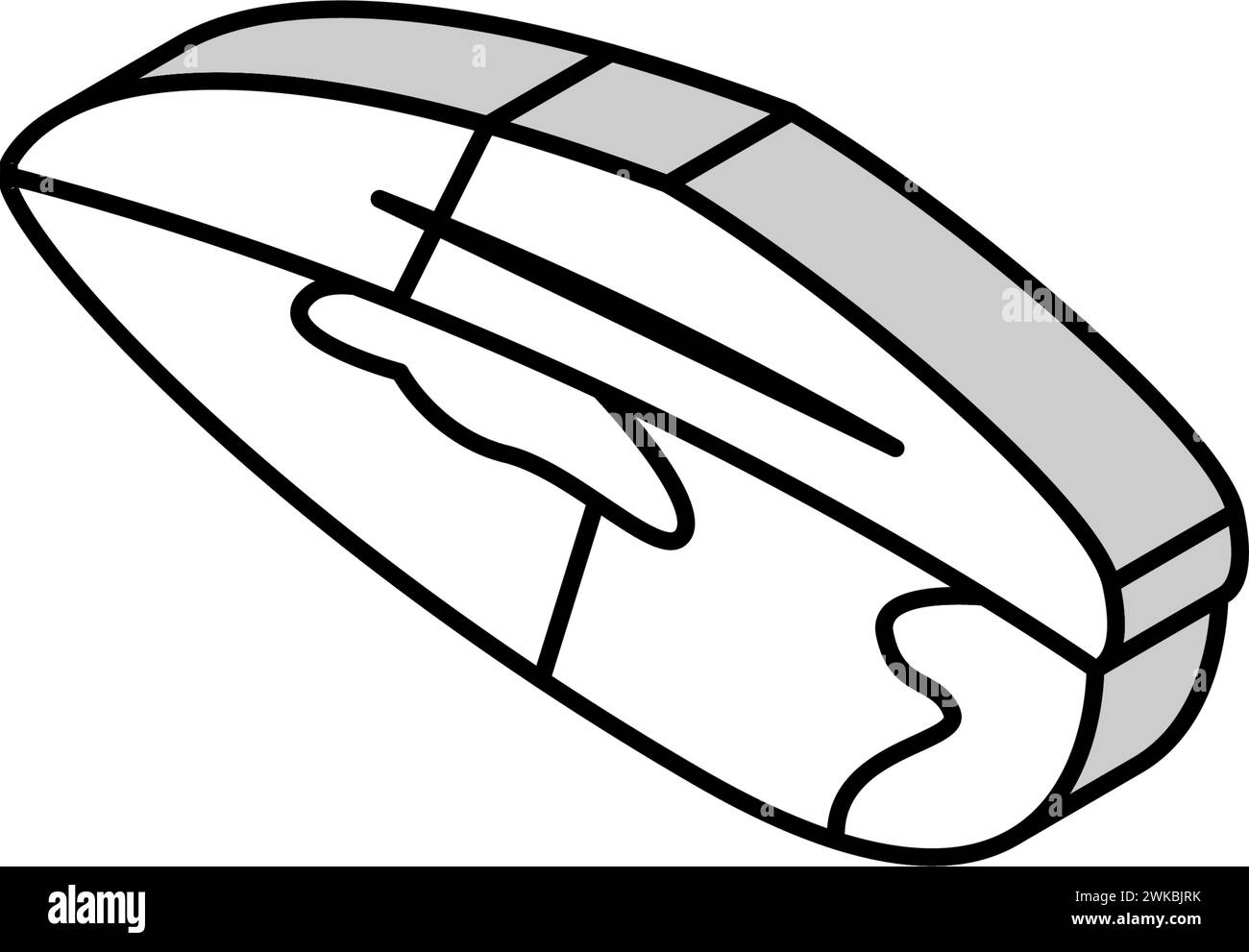 illustration vectorielle d'icône isométrique de coquille fermée de moule Illustration de Vecteur