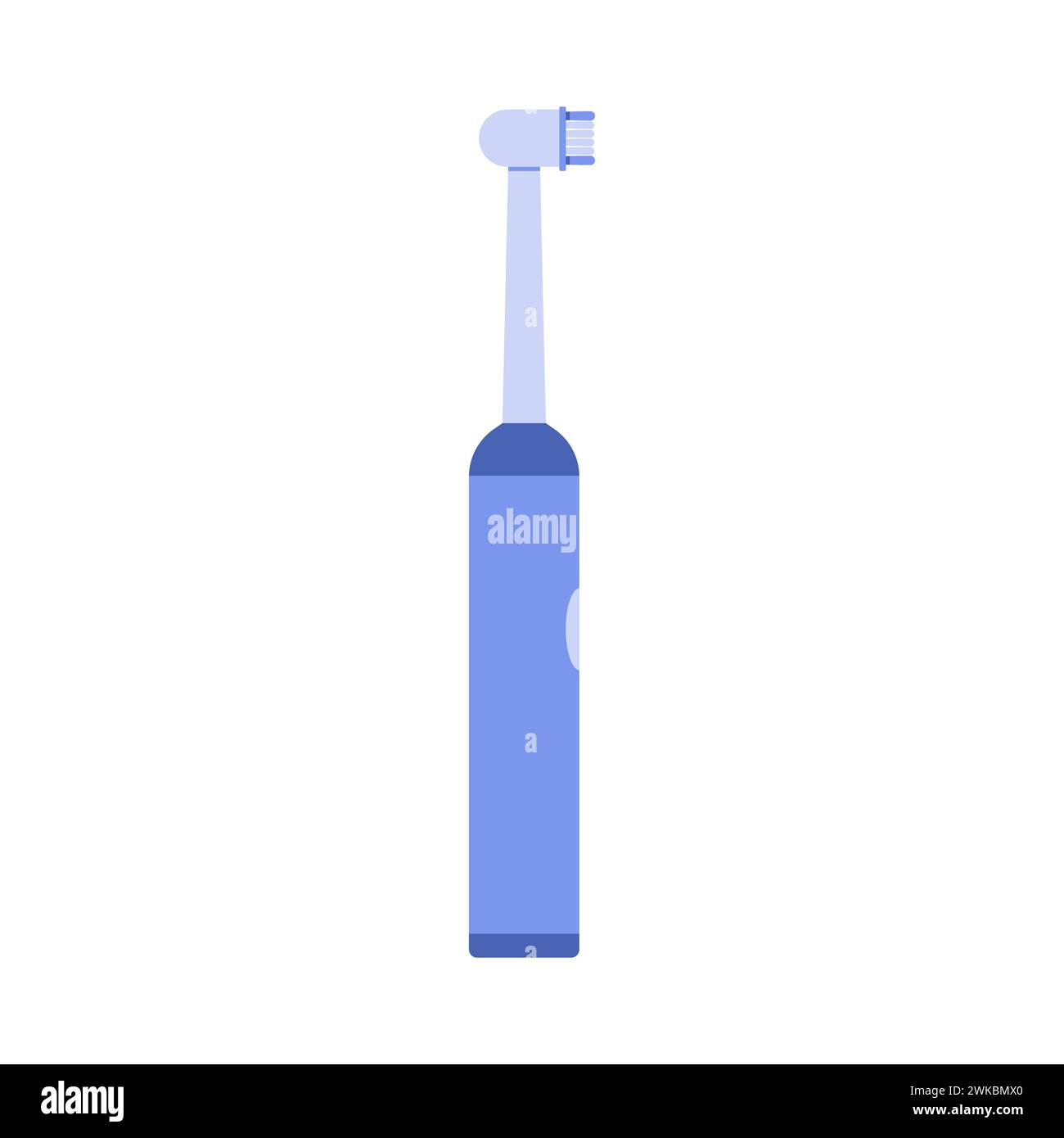 Brosse à dents électrique avec poils sur la tête, équipement dentaire pour brosser les dents illustration vectorielle Illustration de Vecteur