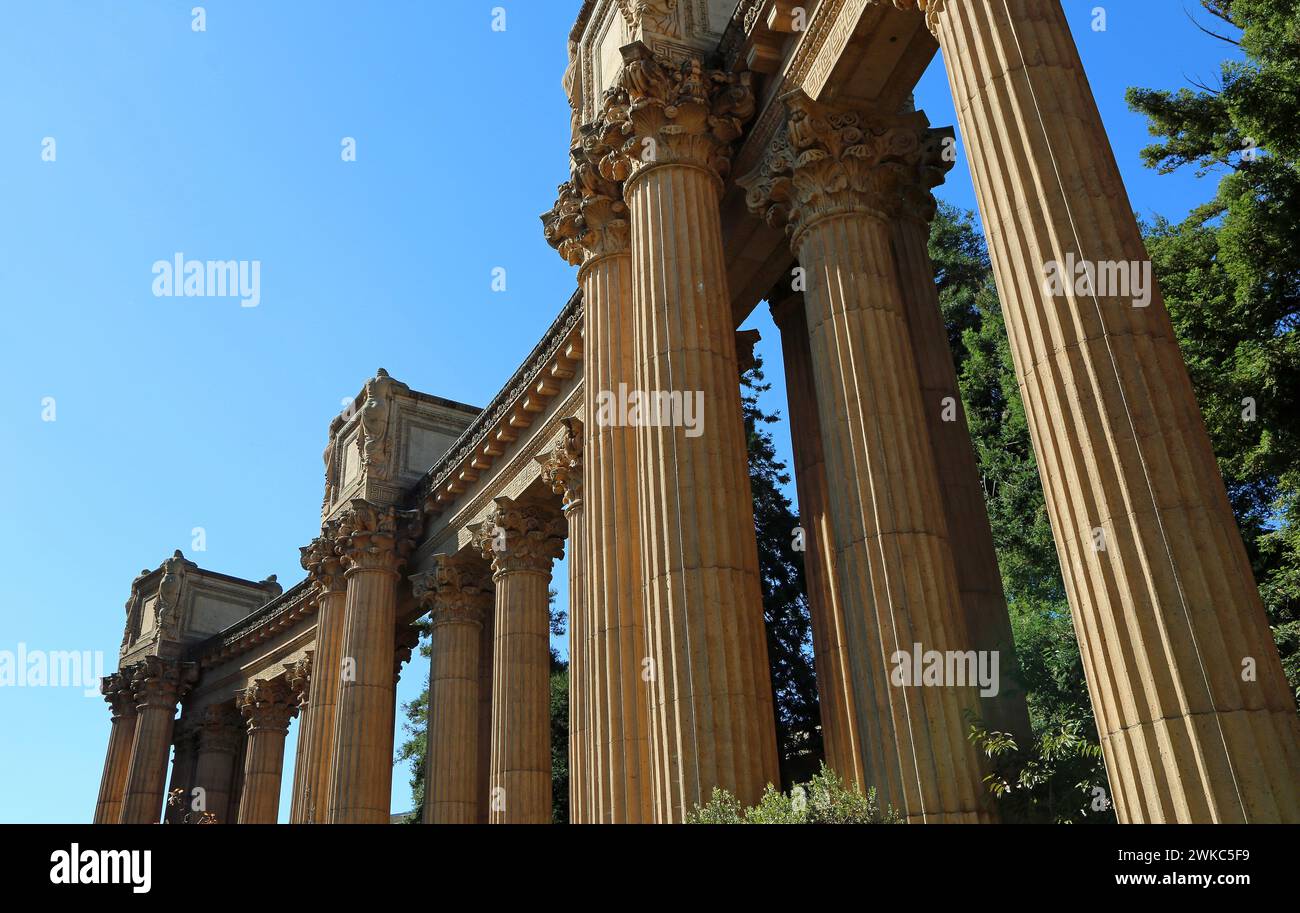La colonnade - le Palais des Beaux-Arts, San Francisco Banque D'Images