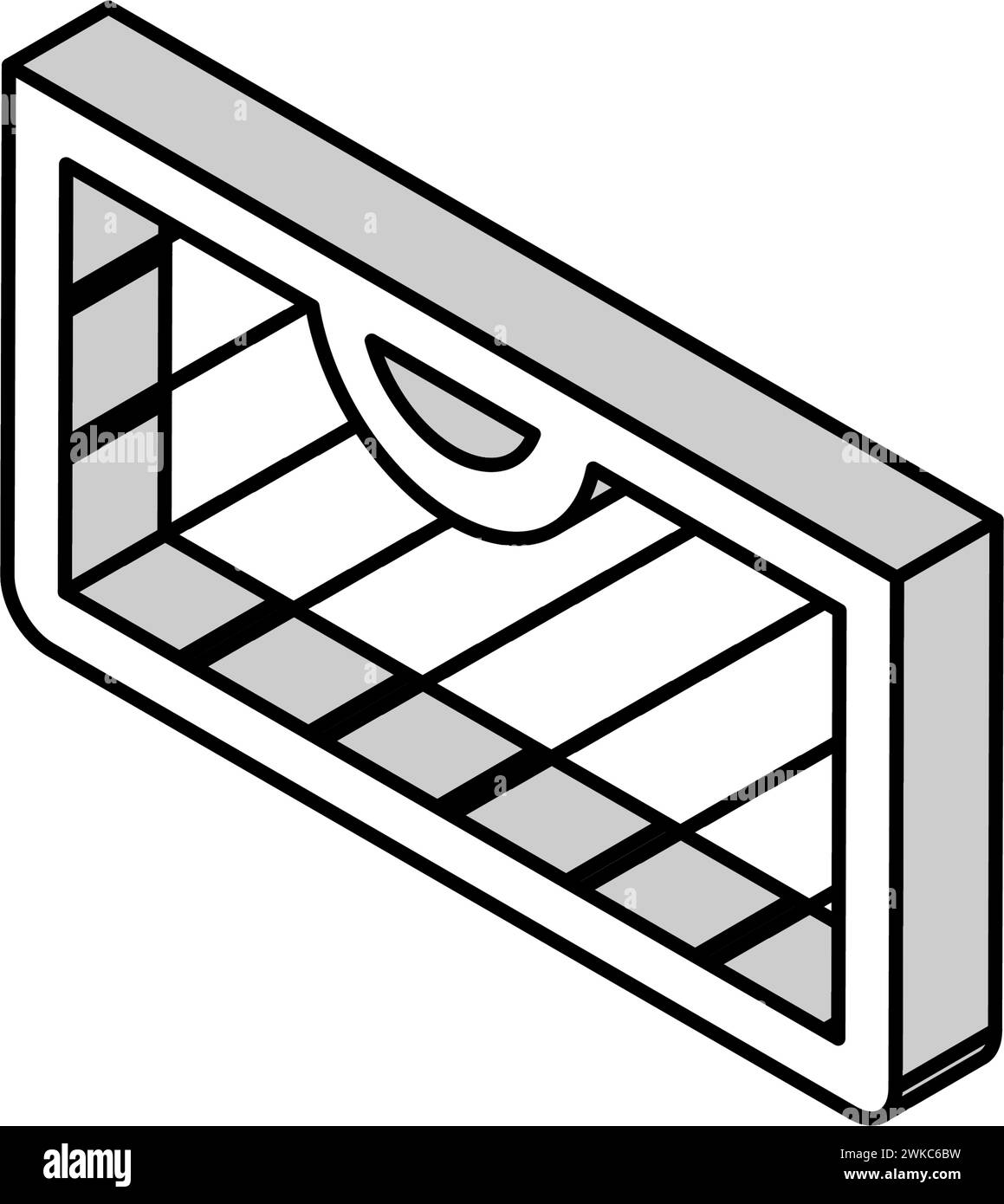 illustration vectorielle d'icône isométrique de panier de maille Illustration de Vecteur