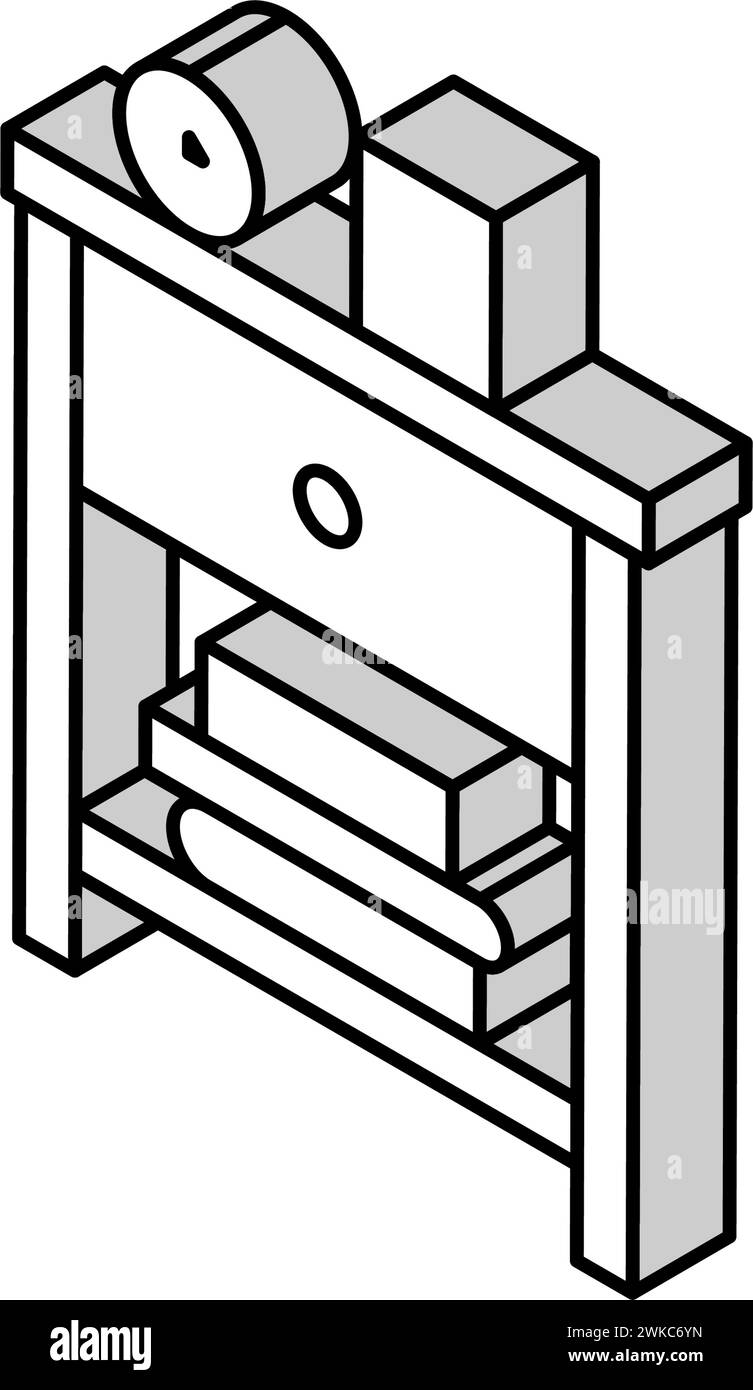 illustration vectorielle d'icône isométrique de meubles de table de chevet Illustration de Vecteur