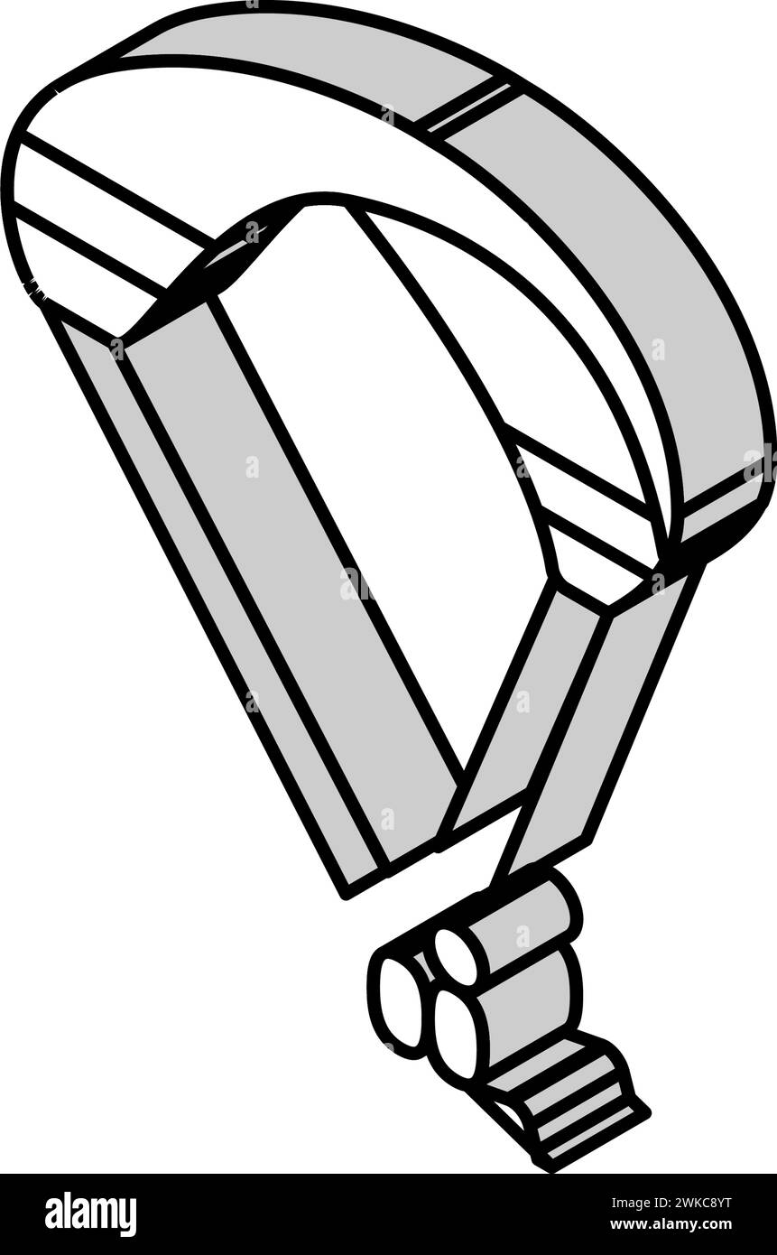 parapente illustration vectorielle d'icône isométrique de sport extrême Illustration de Vecteur
