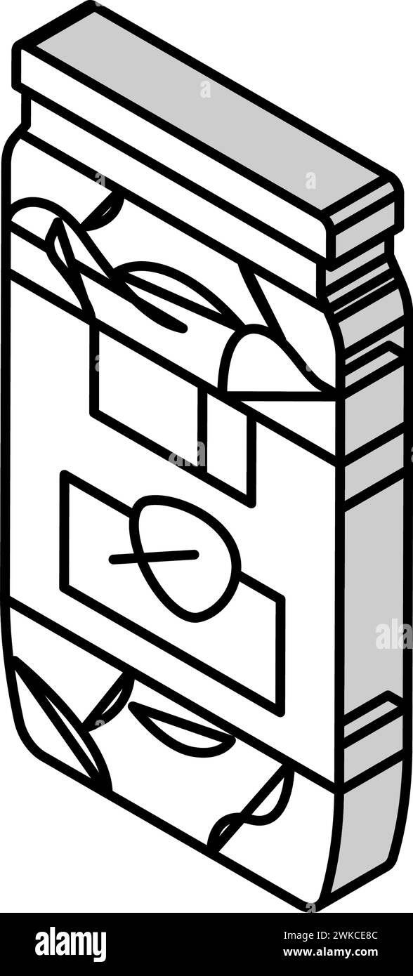 épinards dans l'illustration vectorielle d'icône isométrique de bouteille Illustration de Vecteur