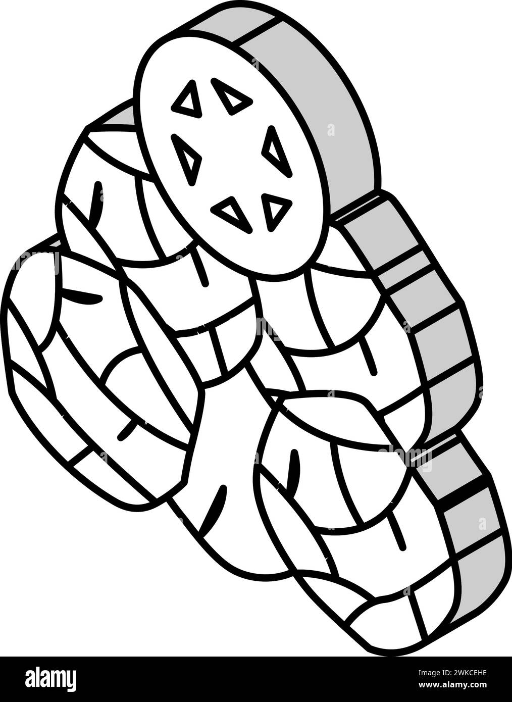 illustration vectorielle d'icône isométrique d'épinards congelés Illustration de Vecteur