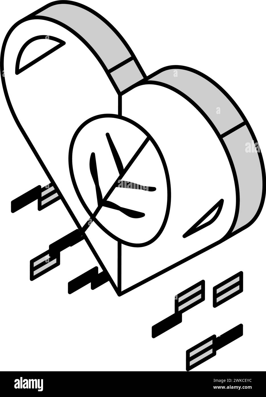 illustration vectorielle d'icône isométrique d'épinards sains Illustration de Vecteur