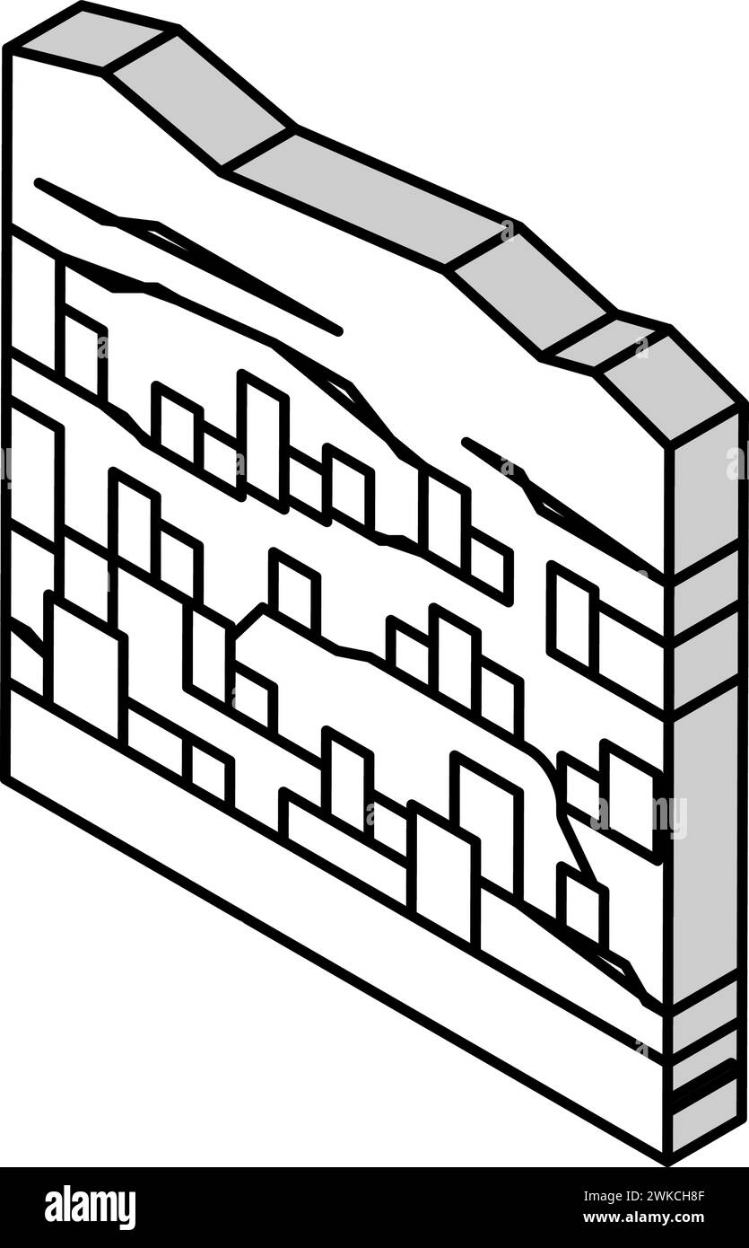 illustration vectorielle d'icône isométrique ville de bandiagara Illustration de Vecteur