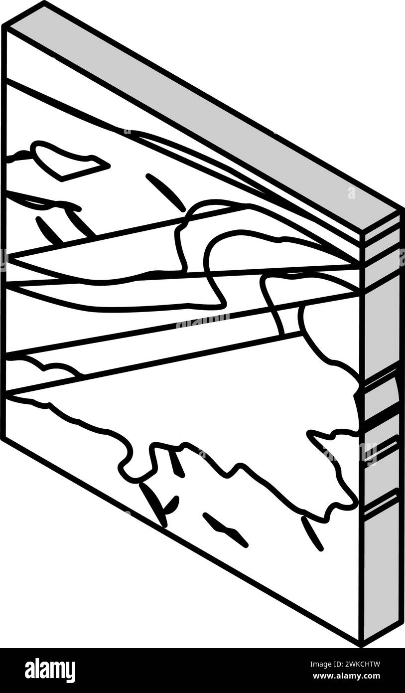 illustration vectorielle d'icône isométrique de grande barrière de corail Illustration de Vecteur