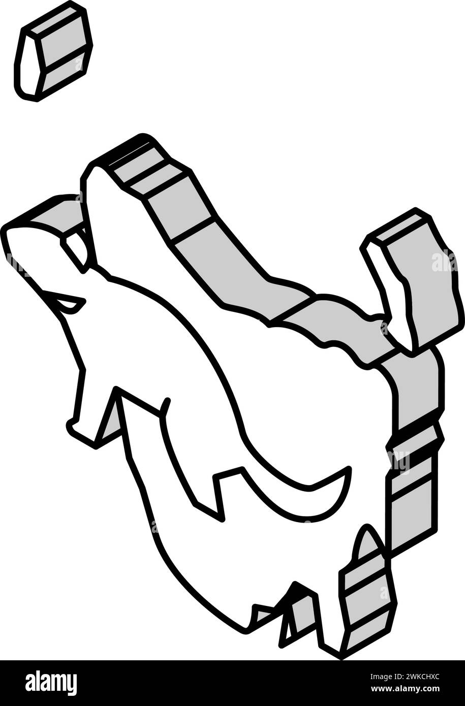 illustration vectorielle d'icône isométrique animal de tasmanie Illustration de Vecteur