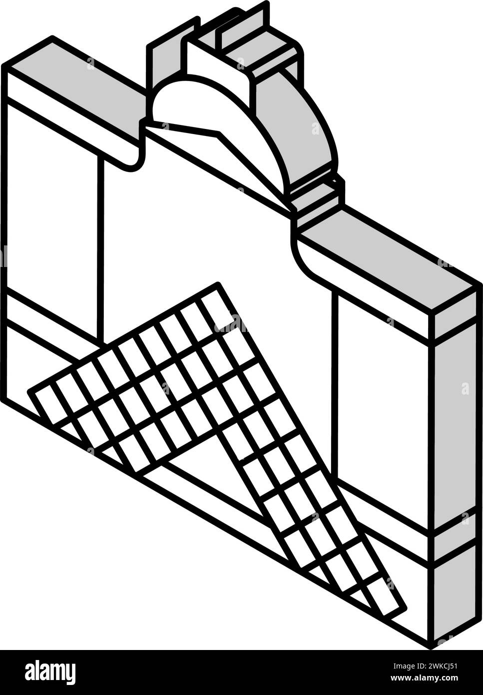 musée louvre france illustration vectorielle d'icône isométrique Illustration de Vecteur