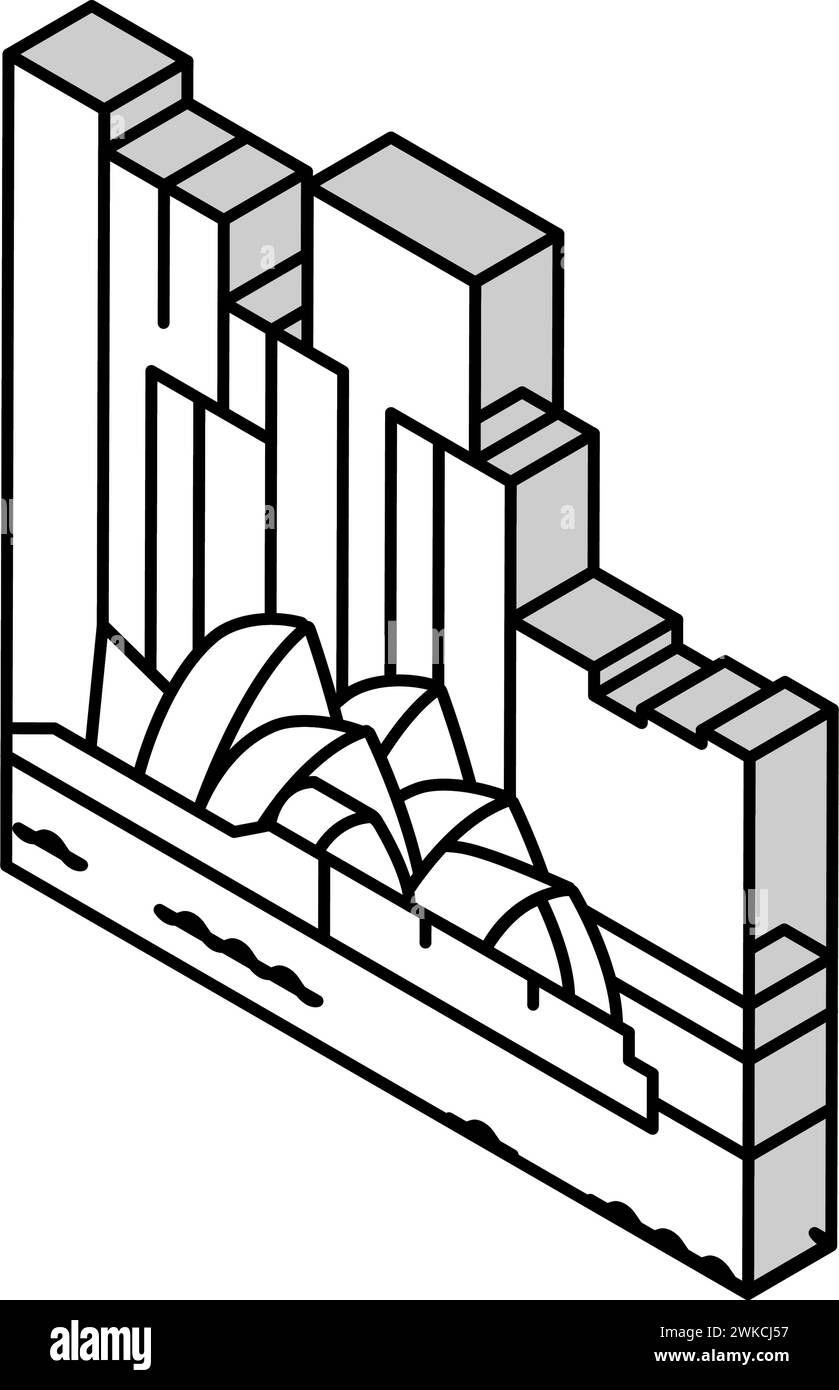 illustration vectorielle d'icône isométrique port jackson Illustration de Vecteur