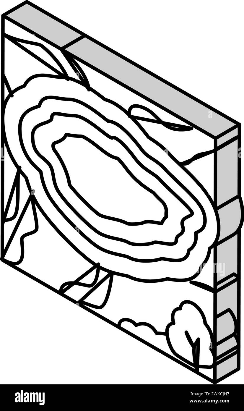 illustration vectorielle d'icône isométrique du parc national de yellowstone Illustration de Vecteur
