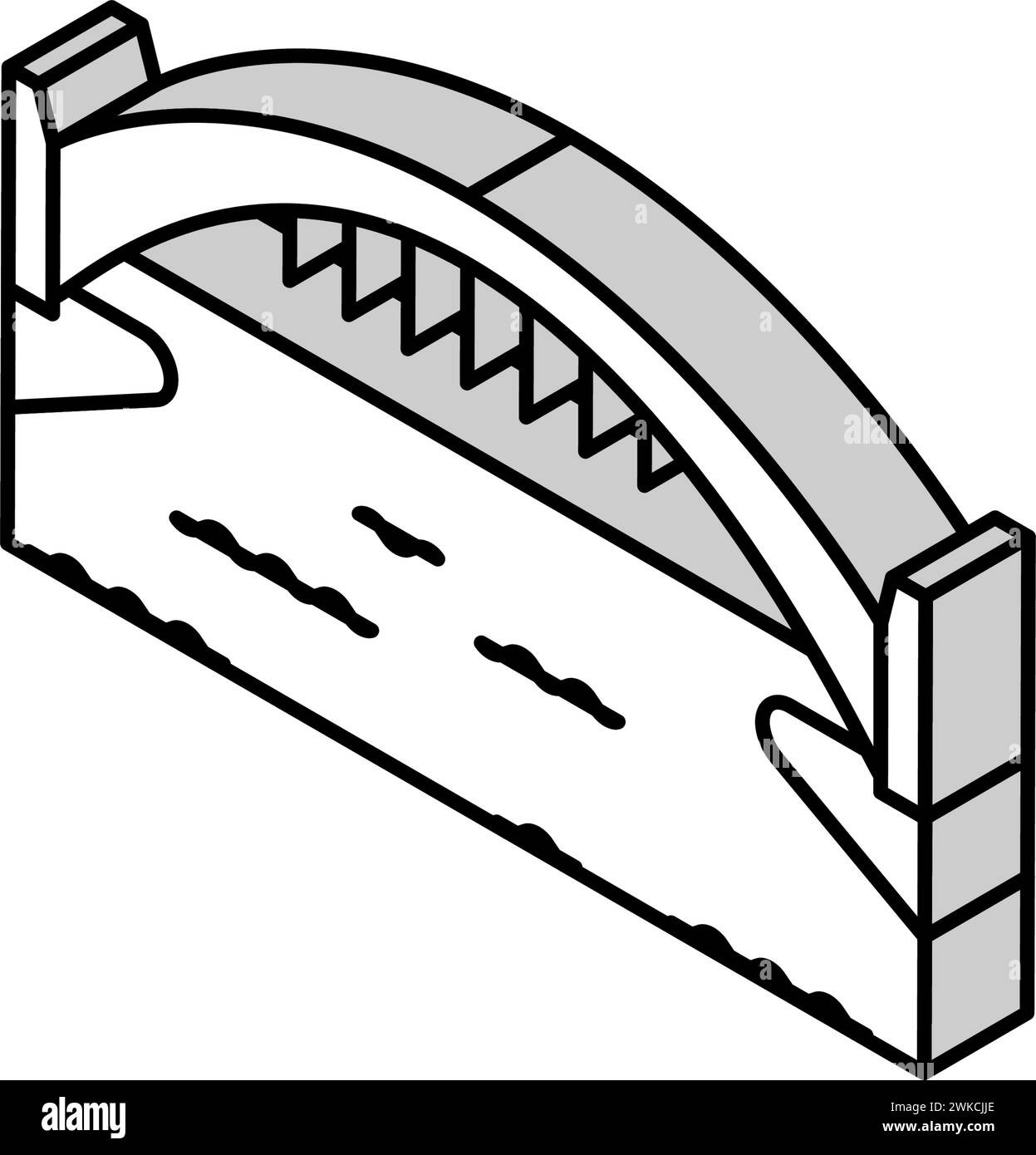 illustration vectorielle d'icône isométrique de pont de port Illustration de Vecteur