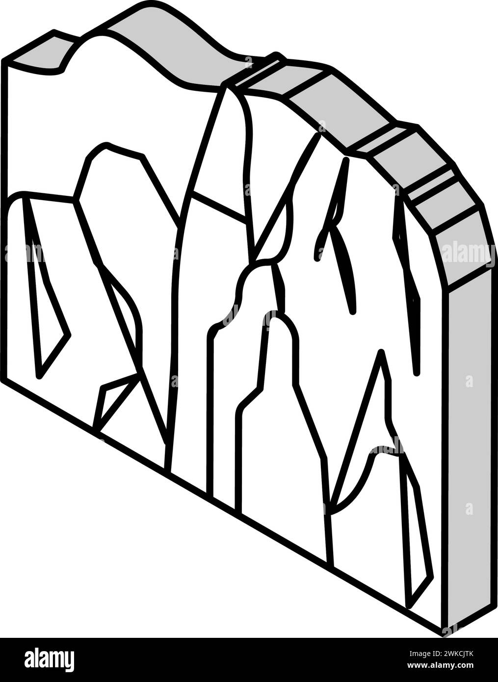 angel falls illustration vectorielle d'icône isométrique Illustration de Vecteur