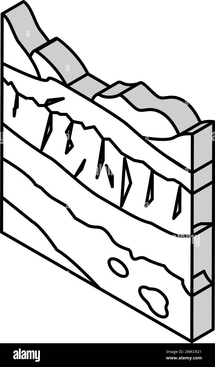 illustration vectorielle d'icône isométrique de glacier perito moreno Illustration de Vecteur