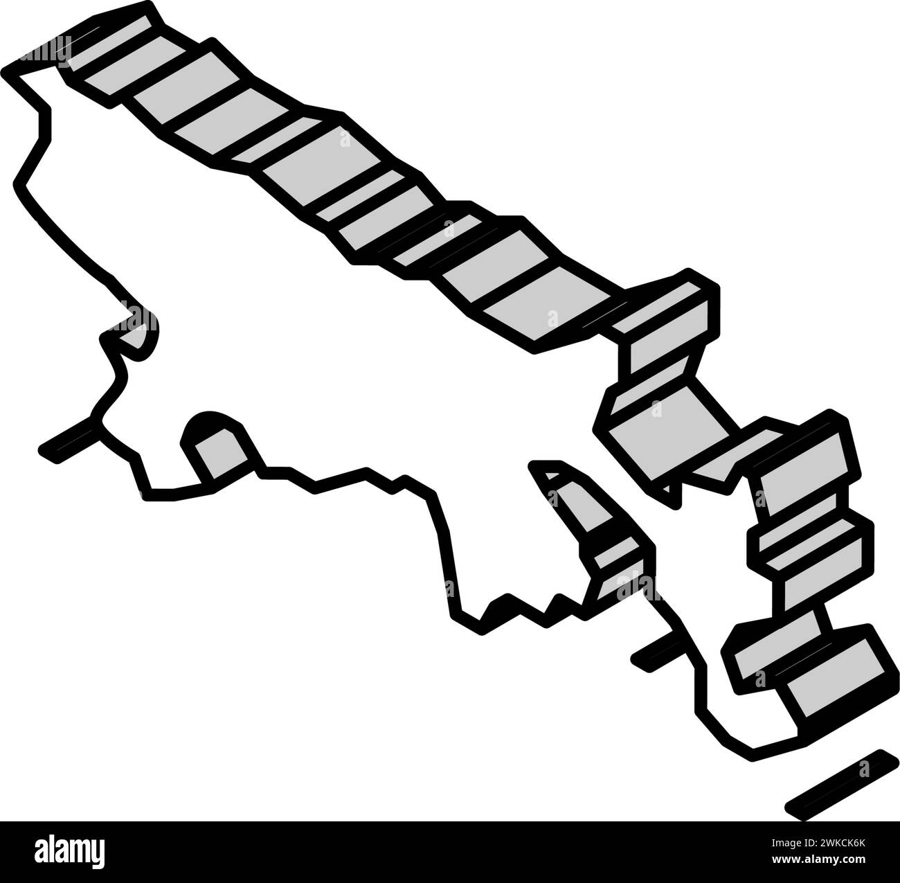 illustration vectorielle d'icône isométrique du lac titicaca Illustration de Vecteur