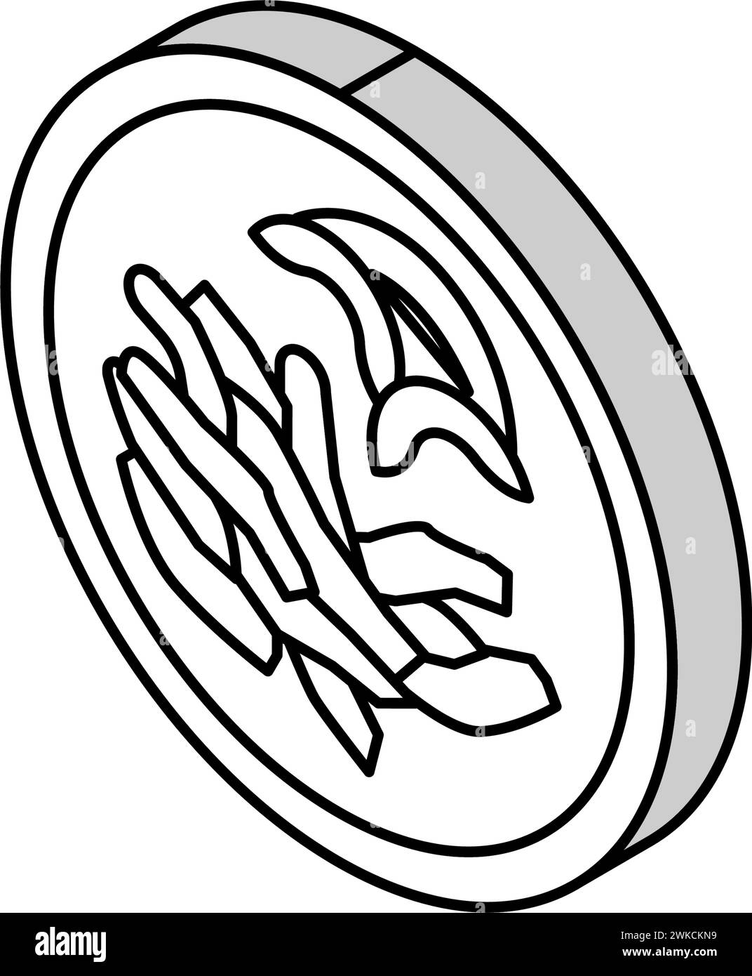 illustration vectorielle d'icône isométrique de poulet fajita Illustration de Vecteur