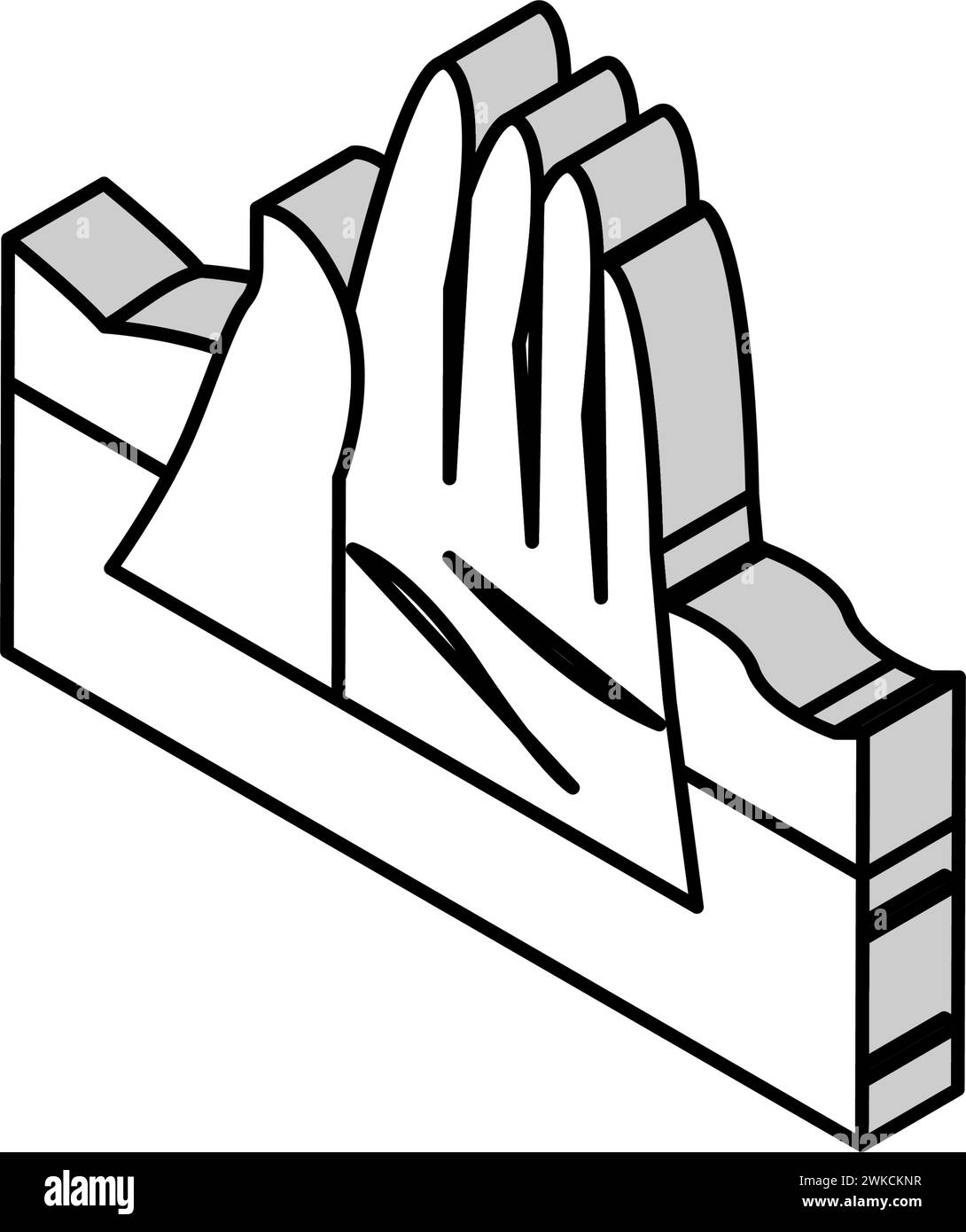 illustration vectorielle d'icône isométrique du désert d'atacama Illustration de Vecteur