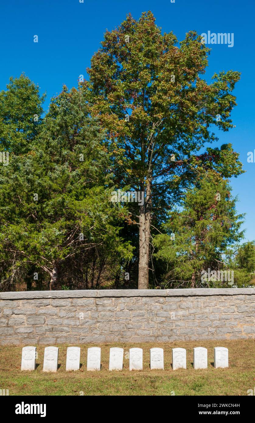 Le champ de bataille national de Stones River dans le comté de Rutherford, Tennessee, États-Unis Banque D'Images