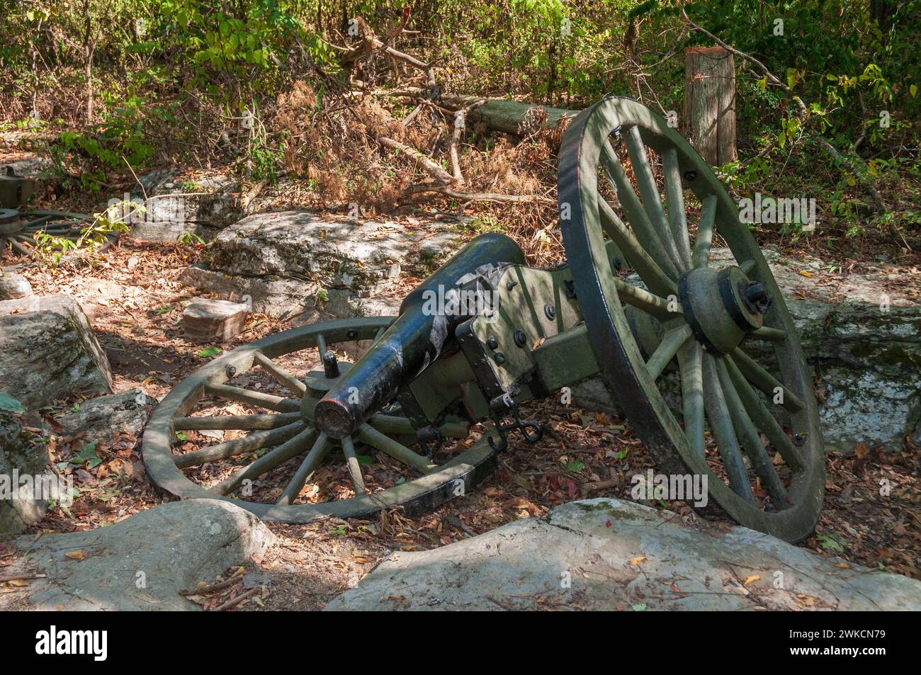 Cannon au champ de bataille national de Stones River dans le comté de Rutherford, Tennessee, États-Unis Banque D'Images