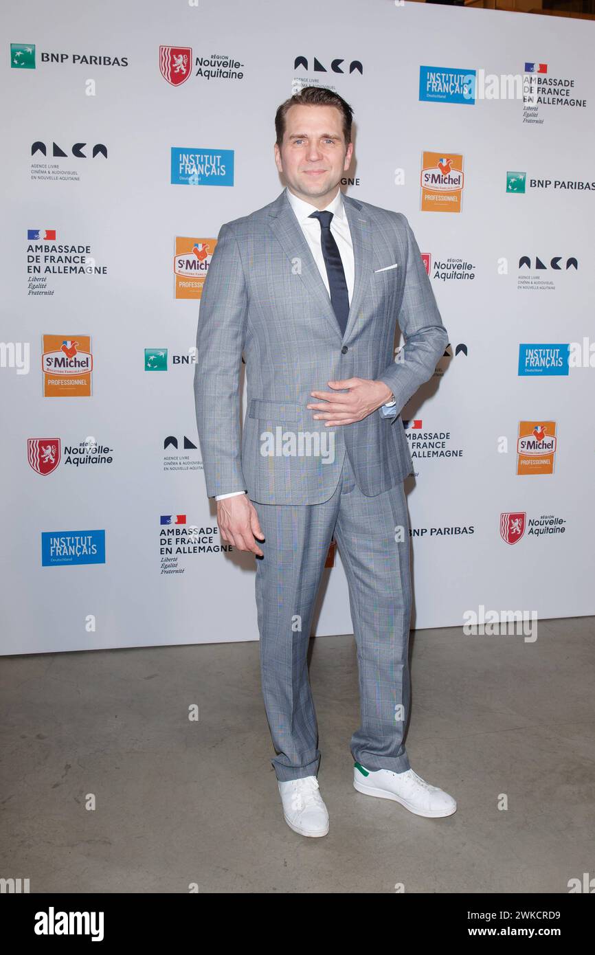Vergabe des Arts et des lettres Pierre Kiwitt BEI der Vergabe des ordres des Arts et des lettres in der französischen Botschaft während der 74. Internationalen Filmfestspiele Berlin Berlinale AM 19.02.2024 à Berlin. *** Prix de l'ordre des Arts et des lettres Pierre Kiwitt lors de la cérémonie de remise des prix de l'ordre des Arts et des lettres à l'Ambassade de France lors du 74e Festival international du film Berlinale de Berlin le 19 02 2024 à Berlin Copyright : xEventpressxKochanx Banque D'Images