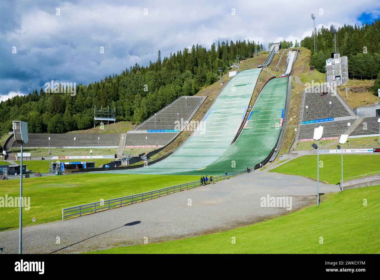 Lysgårdsbakkene stade de saut à ski à Lillehammer, Norvège Banque D'Images