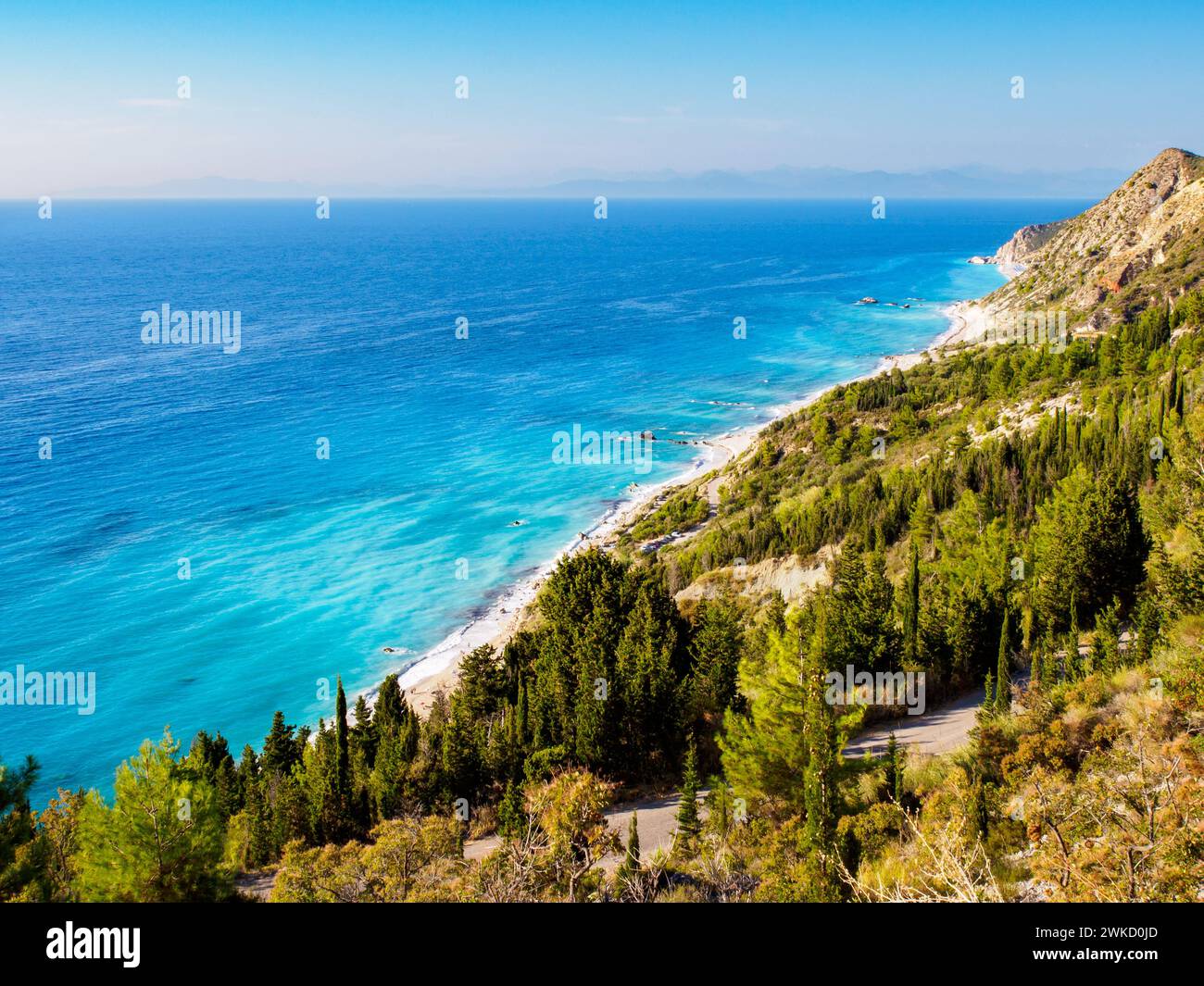 Plage de Kalamitsi sur Lefkada, Grèce Banque D'Images