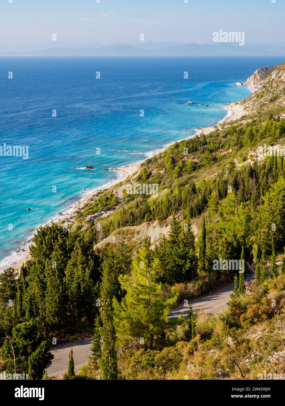 Plage de Kalamitsi sur Lefkada, Grèce Banque D'Images