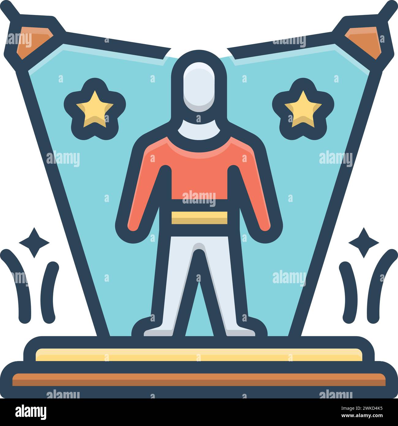 Icône de célébrité, proéminence Illustration de Vecteur