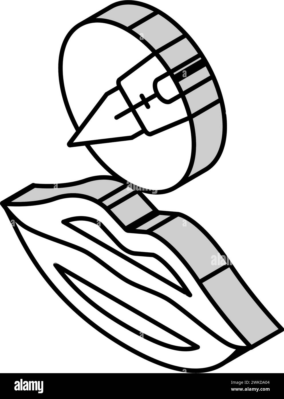 illustration vectorielle d'icône isométrique de tatouage des lèvres Illustration de Vecteur