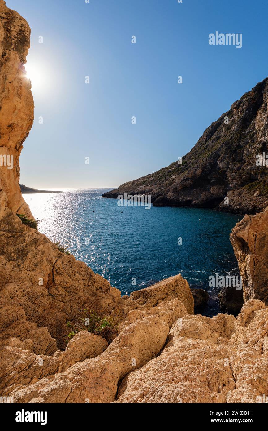 Baie de Xlendi, Xlendi, Gozo, Malte Banque D'Images