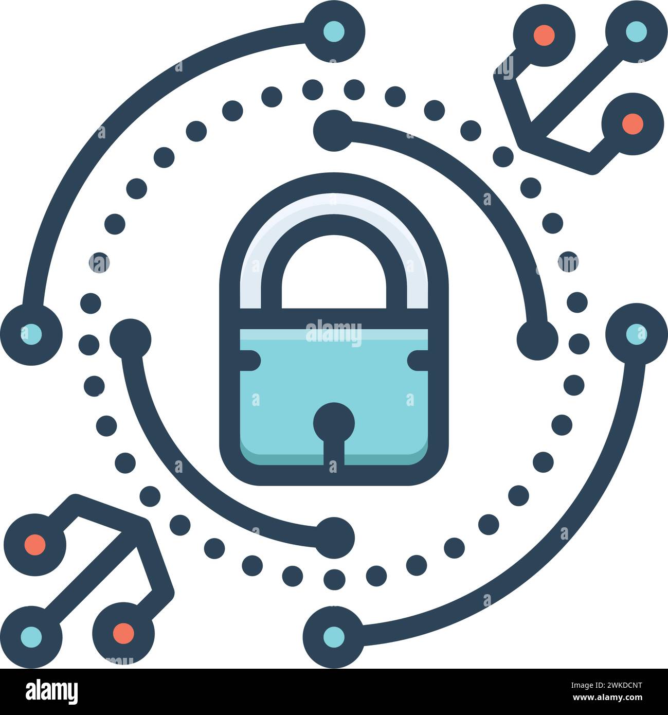 Icône de connexion sécurisée, sécurisée Illustration de Vecteur