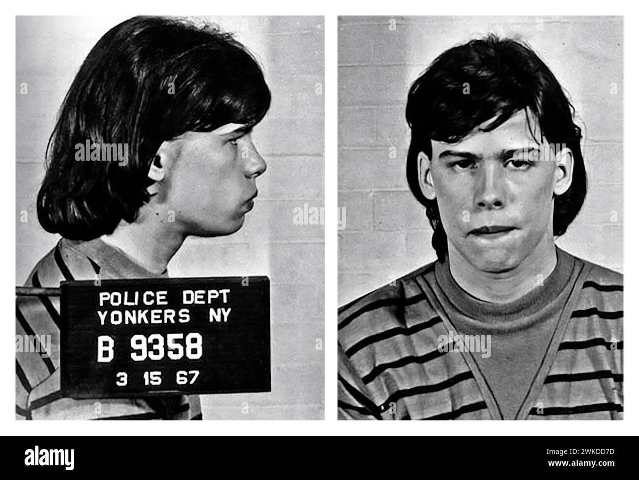 Steven Tyler (Aerosmith) coup de feu, arrêté pour possession de pot, 1967 Banque D'Images