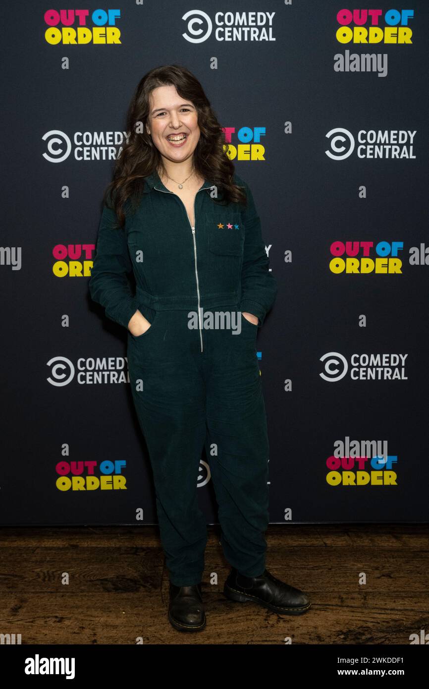 Londres, Royaume-Uni. 20 février 2024. Animez Rosie Jones lors d’un appel photo à l’hôtel Soho pour « Out of Order », un nouveau gameshow comique diffusé sur Comedy Central. Credit : Stephen Chung / Alamy Live News Banque D'Images